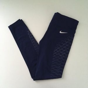 Dark Blue Nike Power Racer Fast Tight Leggings